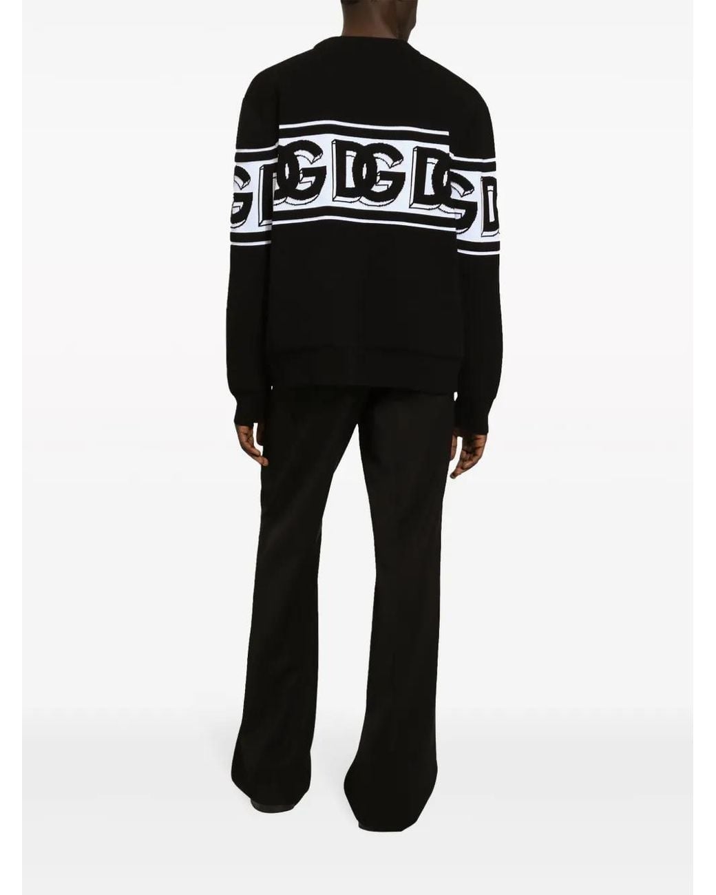 Dolce & Gabbana Black Round-Neck Knitwear for men