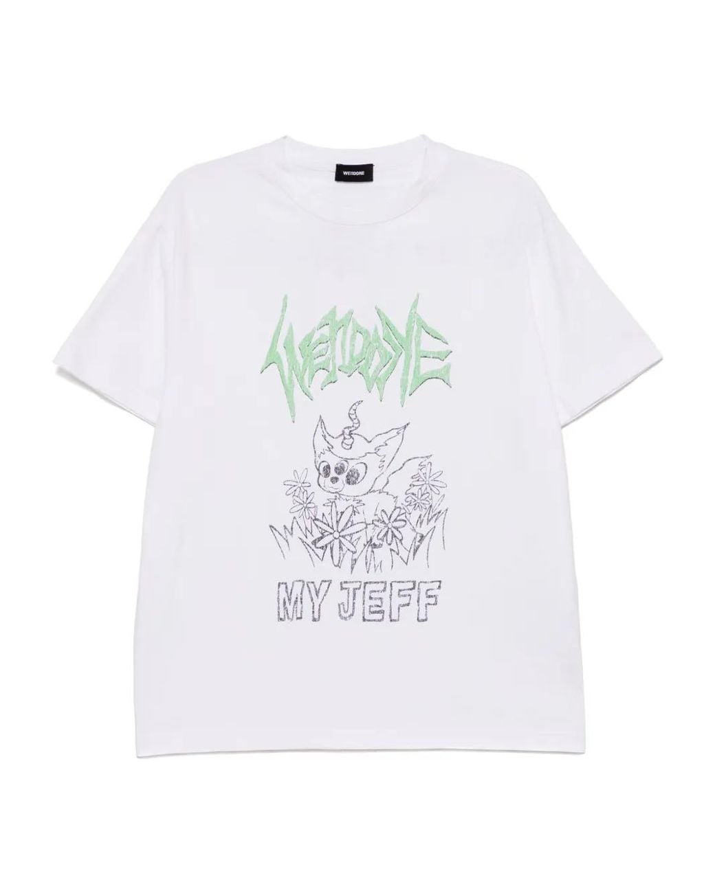 we11done White My Jeff Print T-Shirt