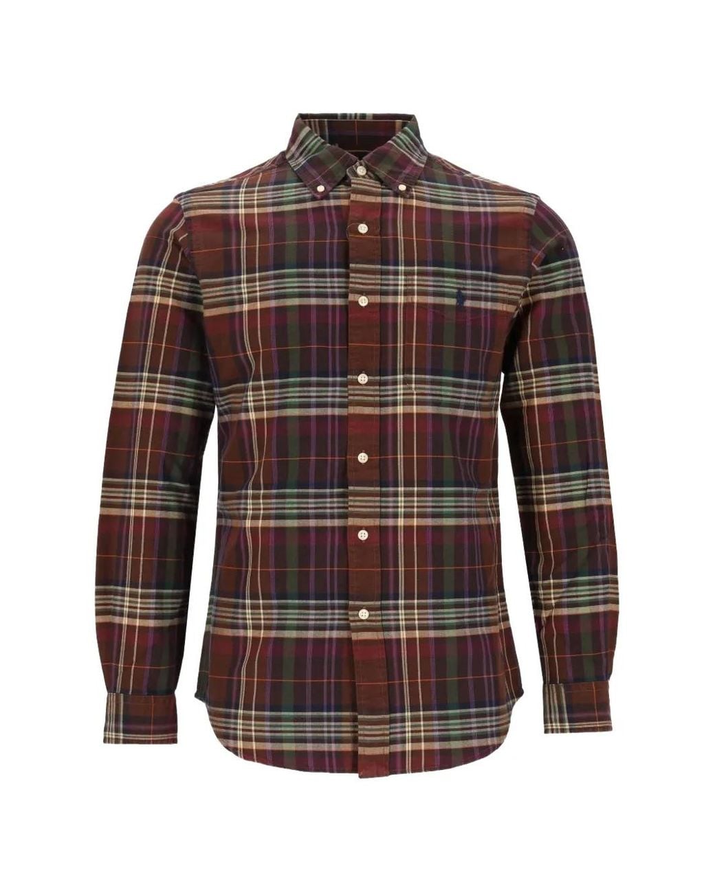 Polo Ralph Lauren Red Check-Pattern Button-Down Shirt for men