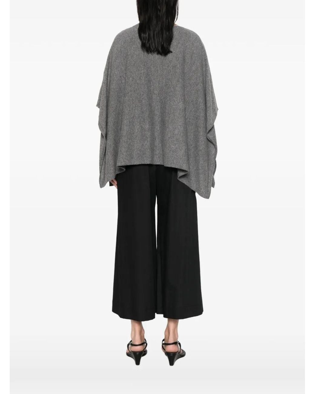 Not Shy Gray Pamina Cashmere Poncho