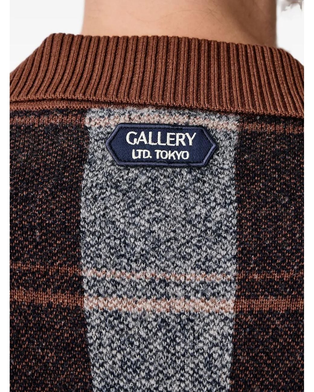 Mos Mosh Black Wando Check-Pattern Cardigan for men