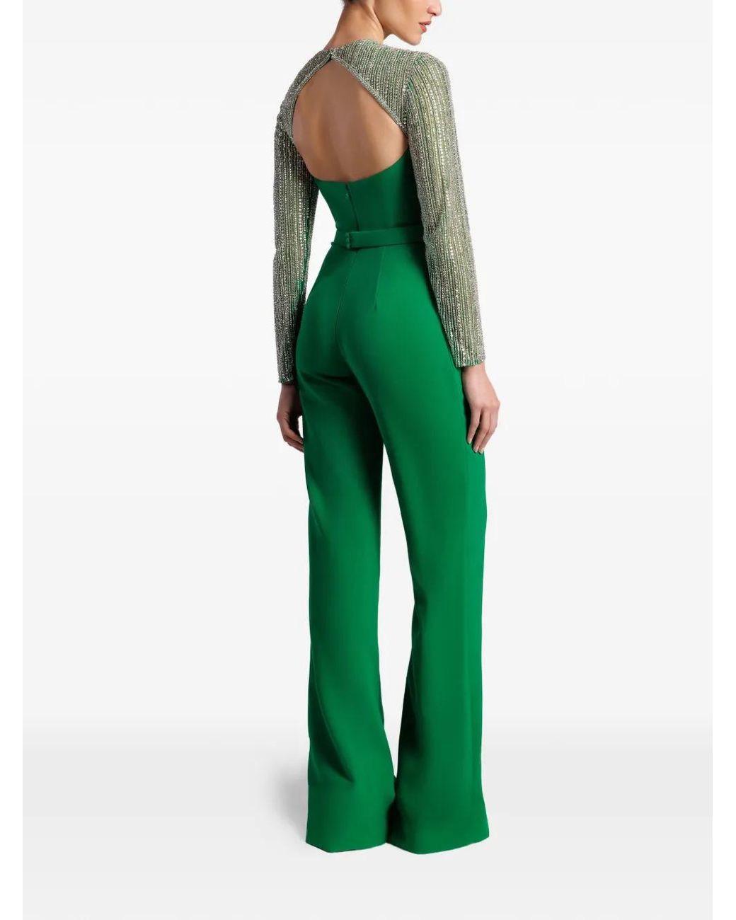 Gatti Nolli by Marwan Green Embroidered Jumpsuit