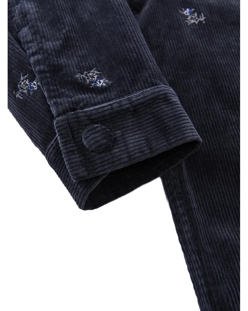 JNBY Blue Floral-Print Corduroy Jacket