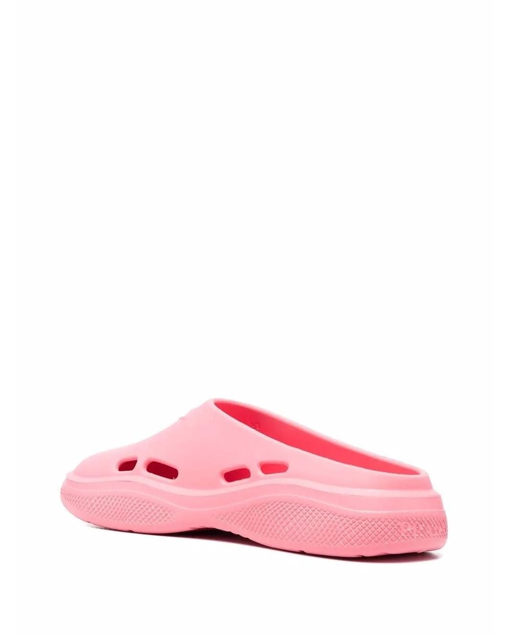 Prada Pink Mellow Logo-Embellished Mules