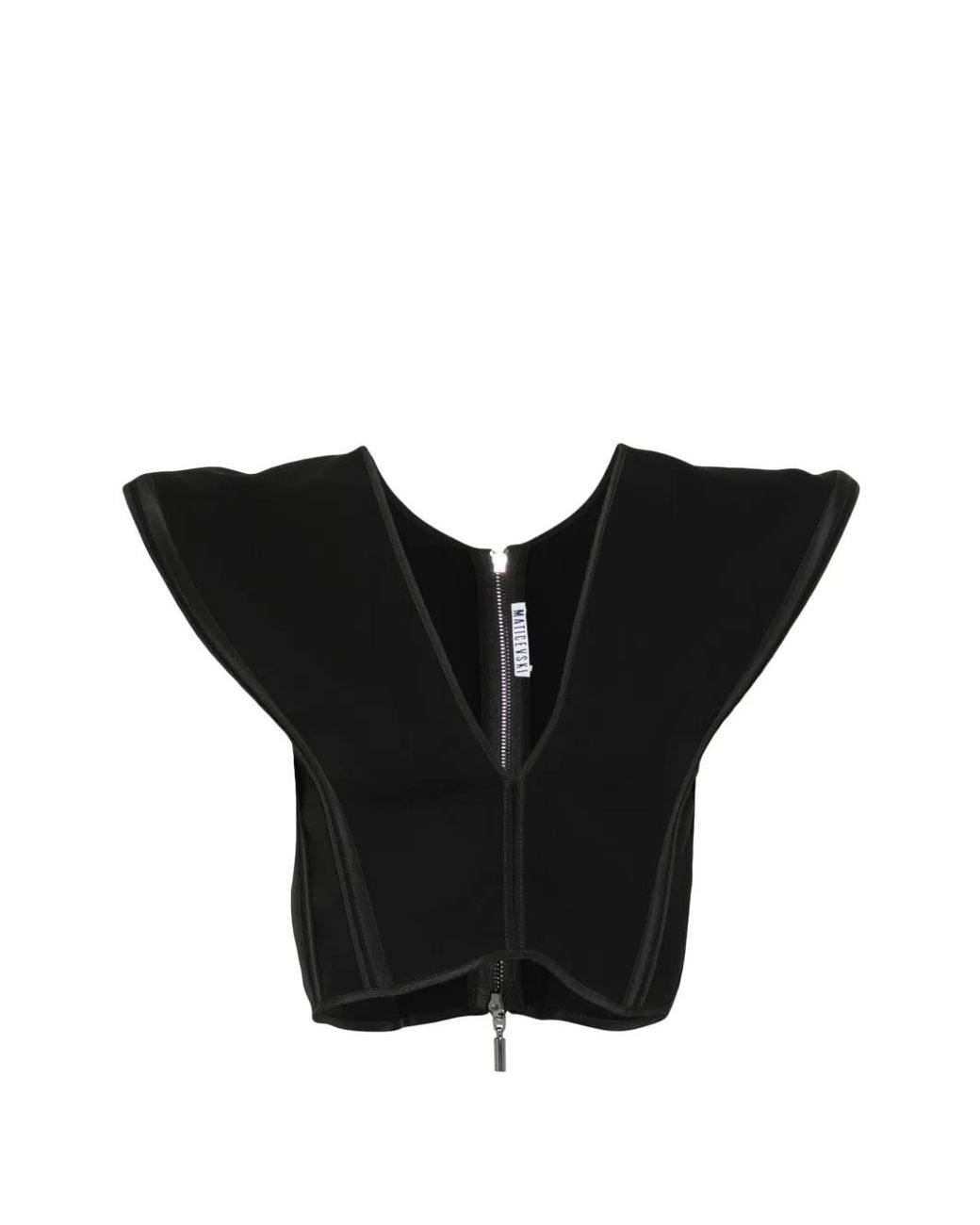 Maticevski Black Bonded Combat Top