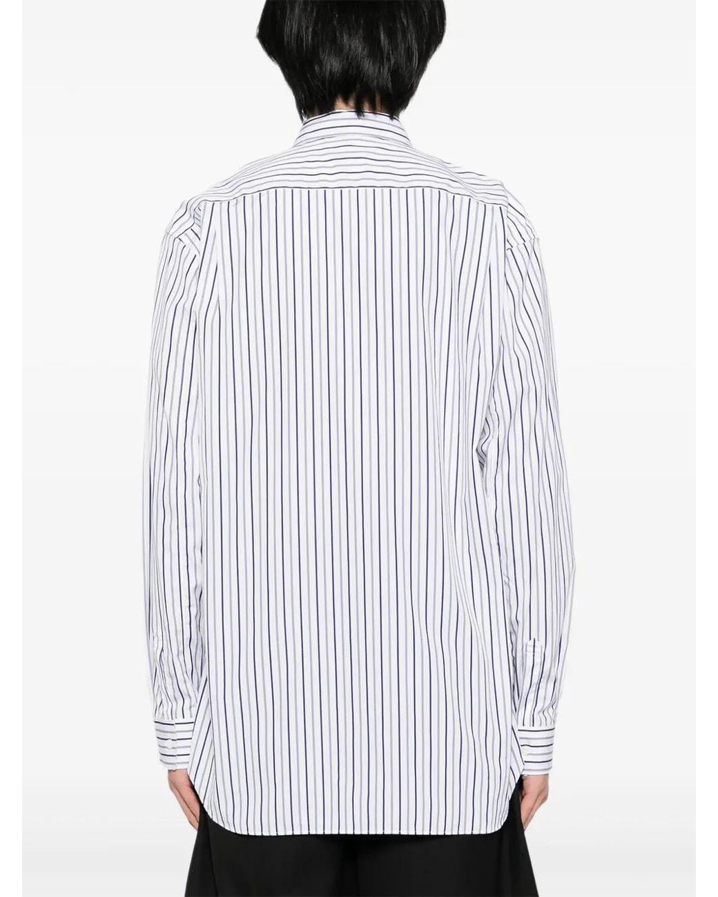 Comme des Garçons Gestreept Overhemd in het White voor heren