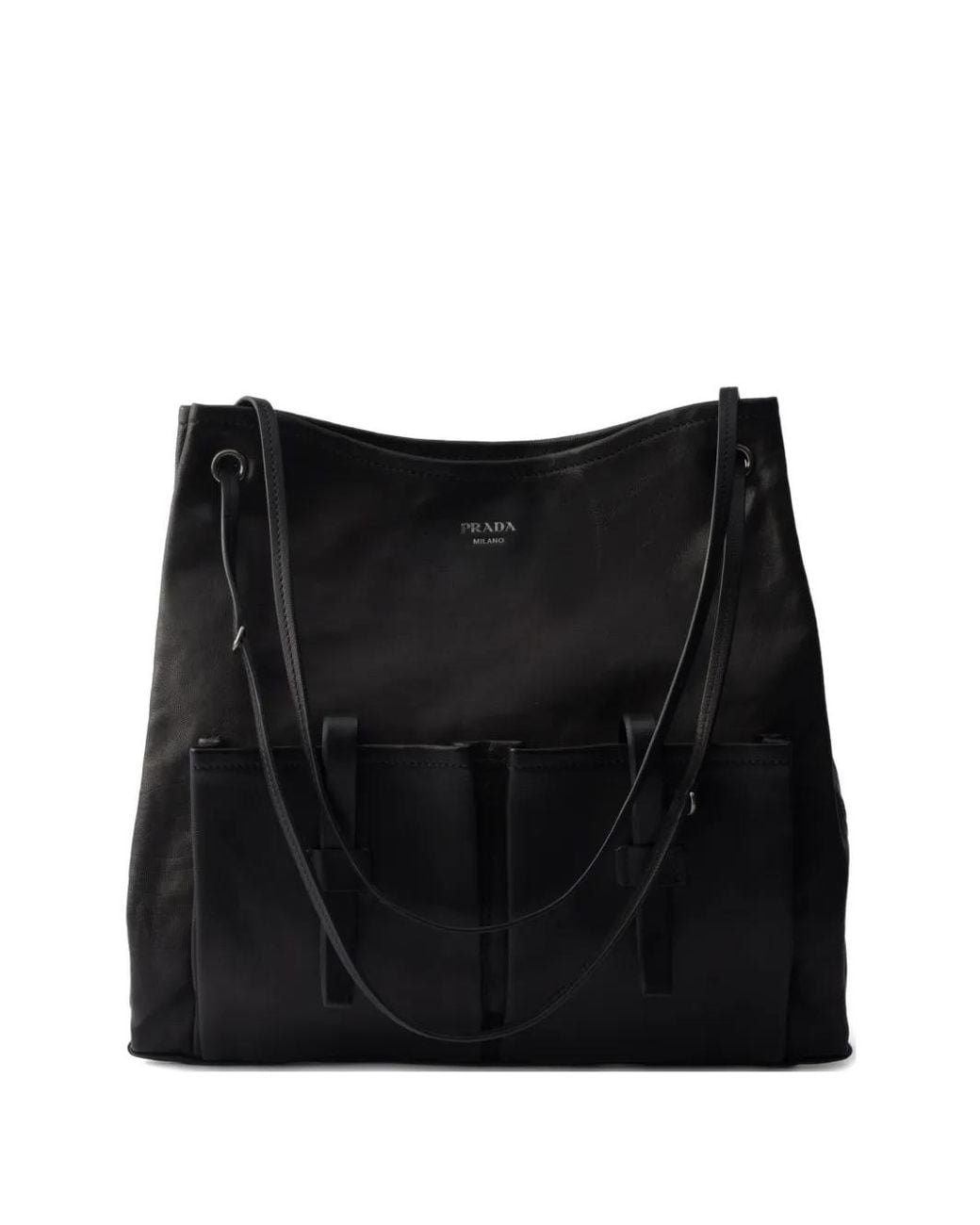 Prada Black Route Large Leather Bag