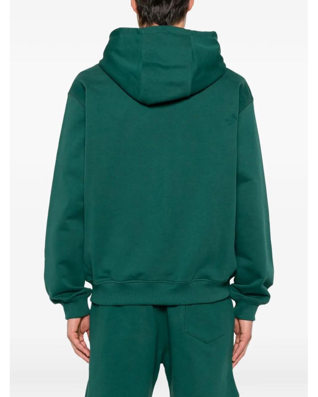 Casablanca Green Logo-Embroidered Zip-Up Hoodie for men