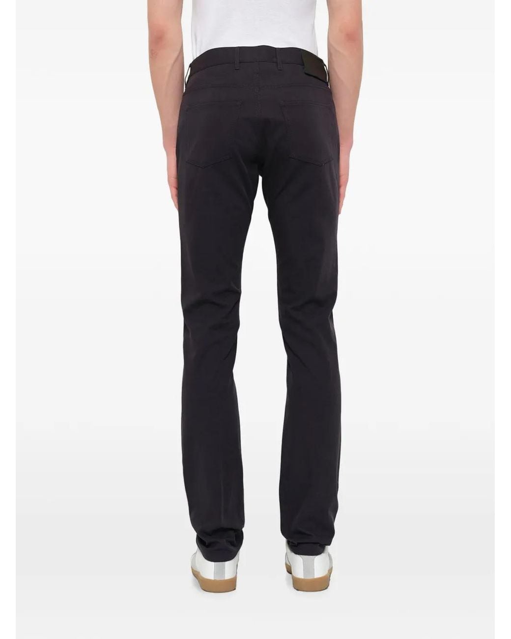 Lanvin Blue Button-Fasteninfg Trousers for men