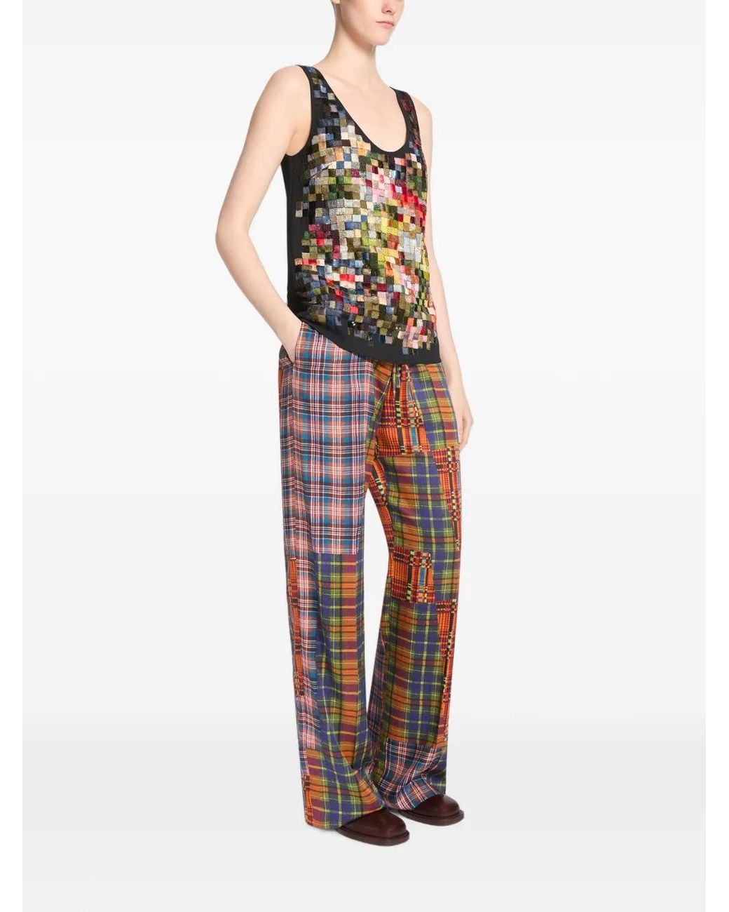 Dries Van Noten White Elasticated Trousers