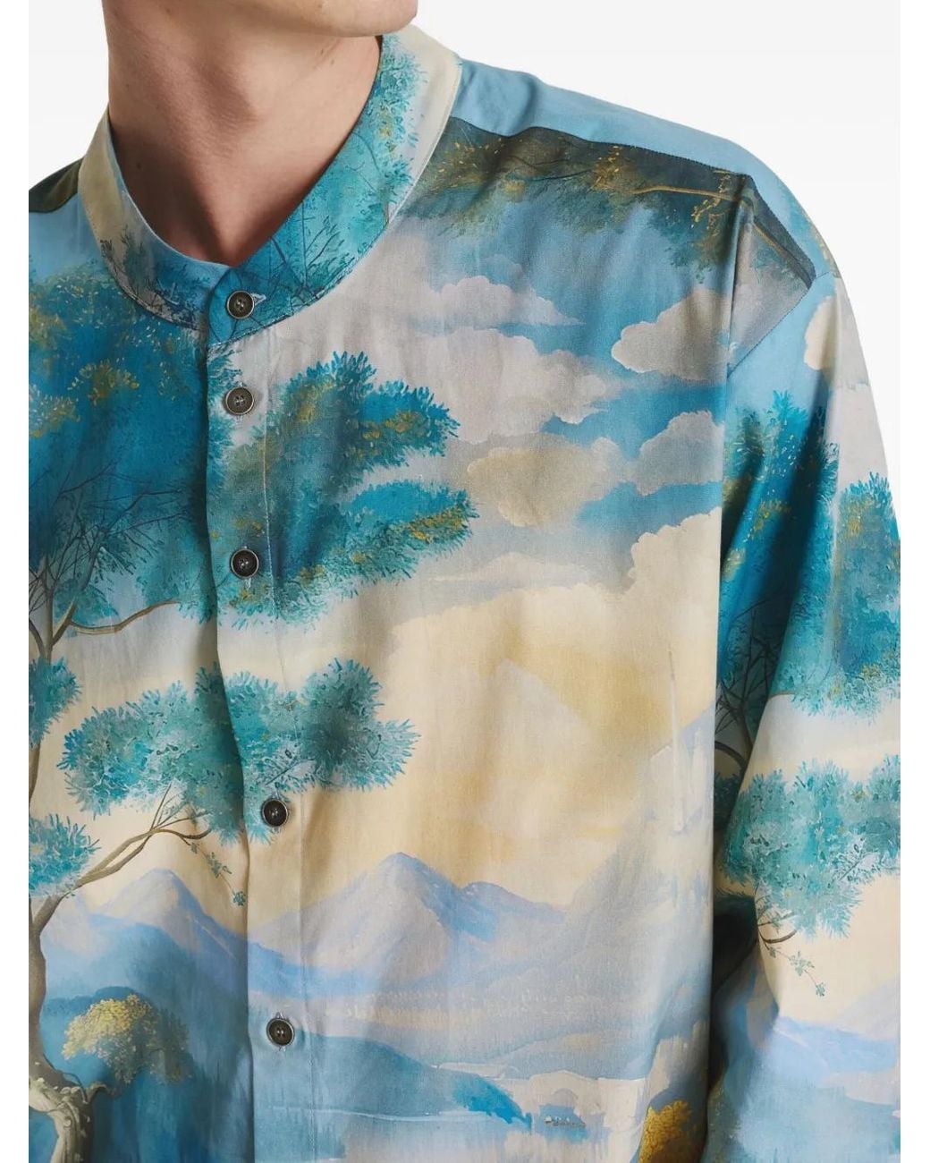 IRINA VOINEA Blue Temperance Shirt for men