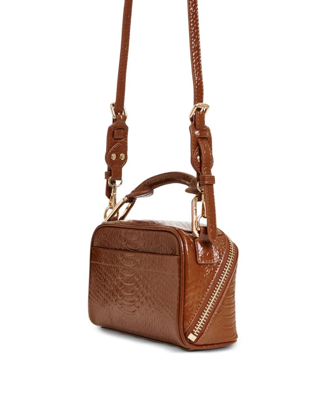 Bolso De Hombro Bobbi Con Efecto De Cocodrilo Essentiel Antwerp de color Brown