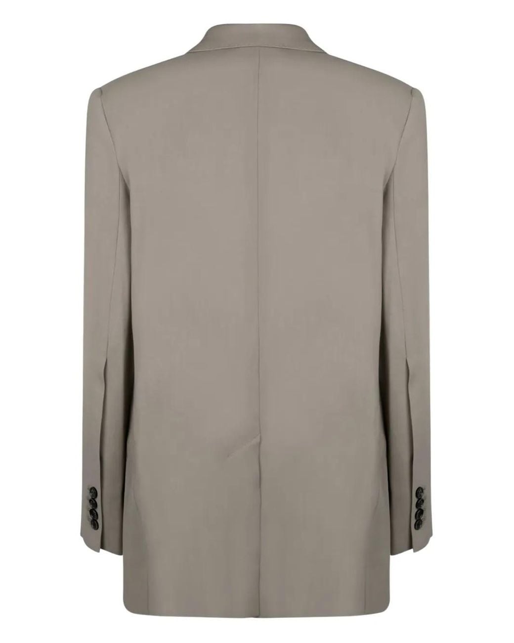 AMI Gray Double-Breasted Blazer