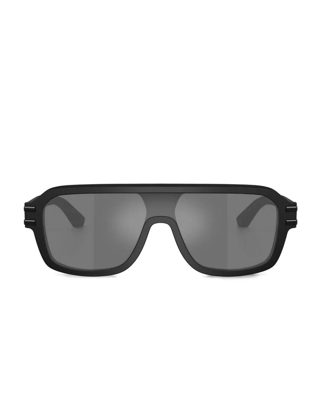 Dolce & Gabbana Gray Oversized Pilot Sunglasses for men