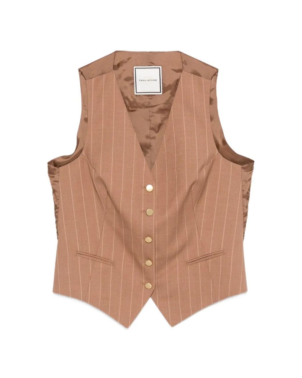 Tagliatore Brown Veston À Rayures