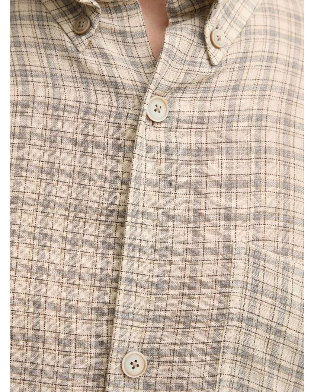 Won Hundred Natural Checked Shirt for men