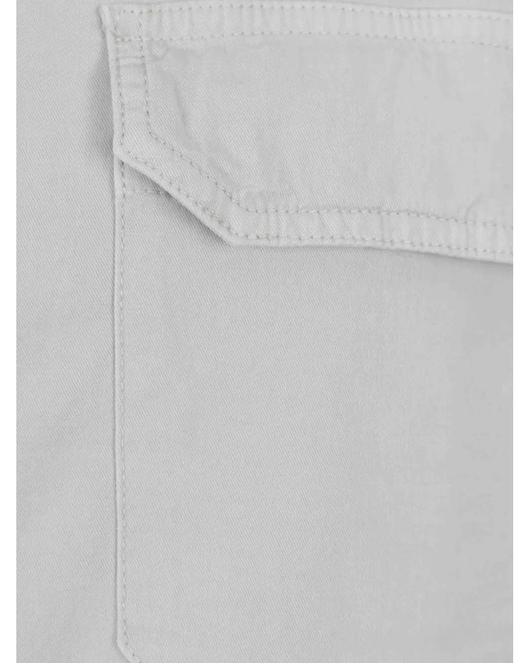 richard j. brown White Buttoned Pocket Overshirt for men