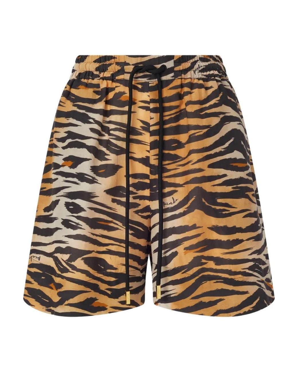 Pinko Multicolor Drawstring Print Shorts