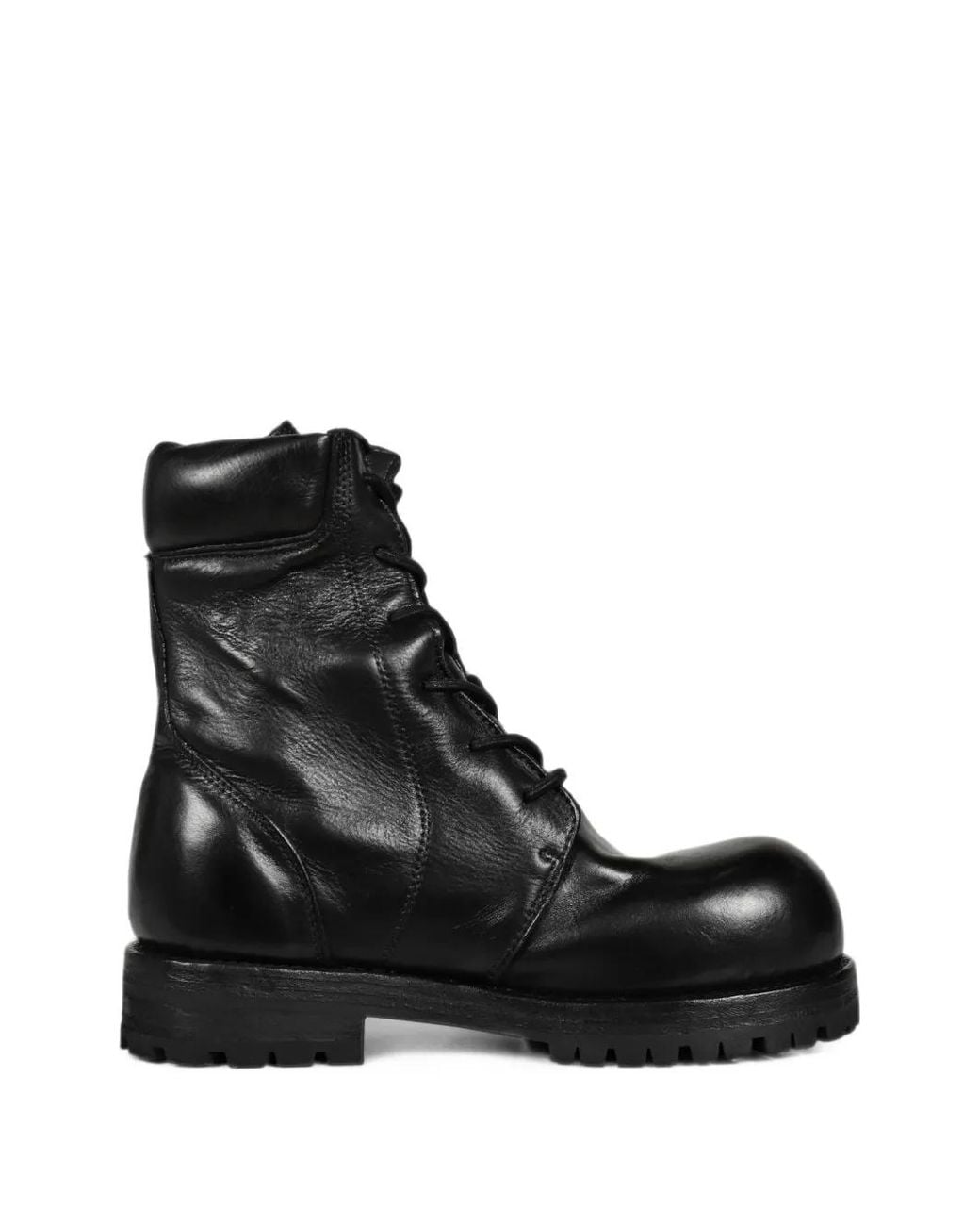 ALEXANDER DIGENOVA Black Moan Lace-Up Boots for men