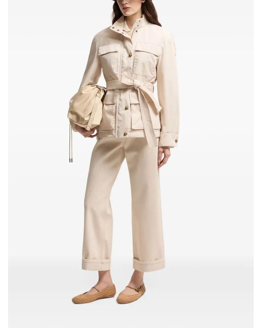 Moncler White Cropped Jeans