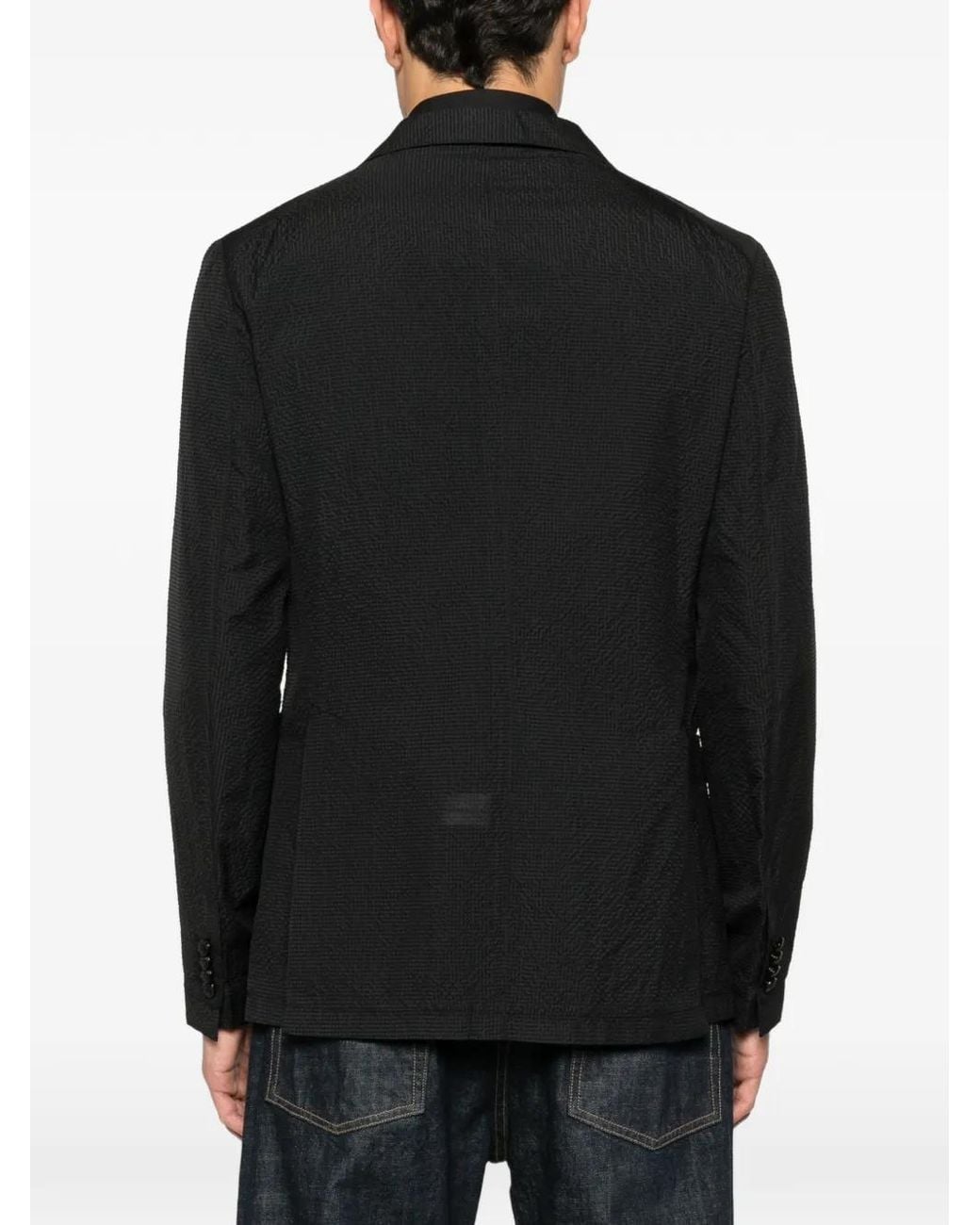 Tagliatore Black Single-Breasted Blazer for men