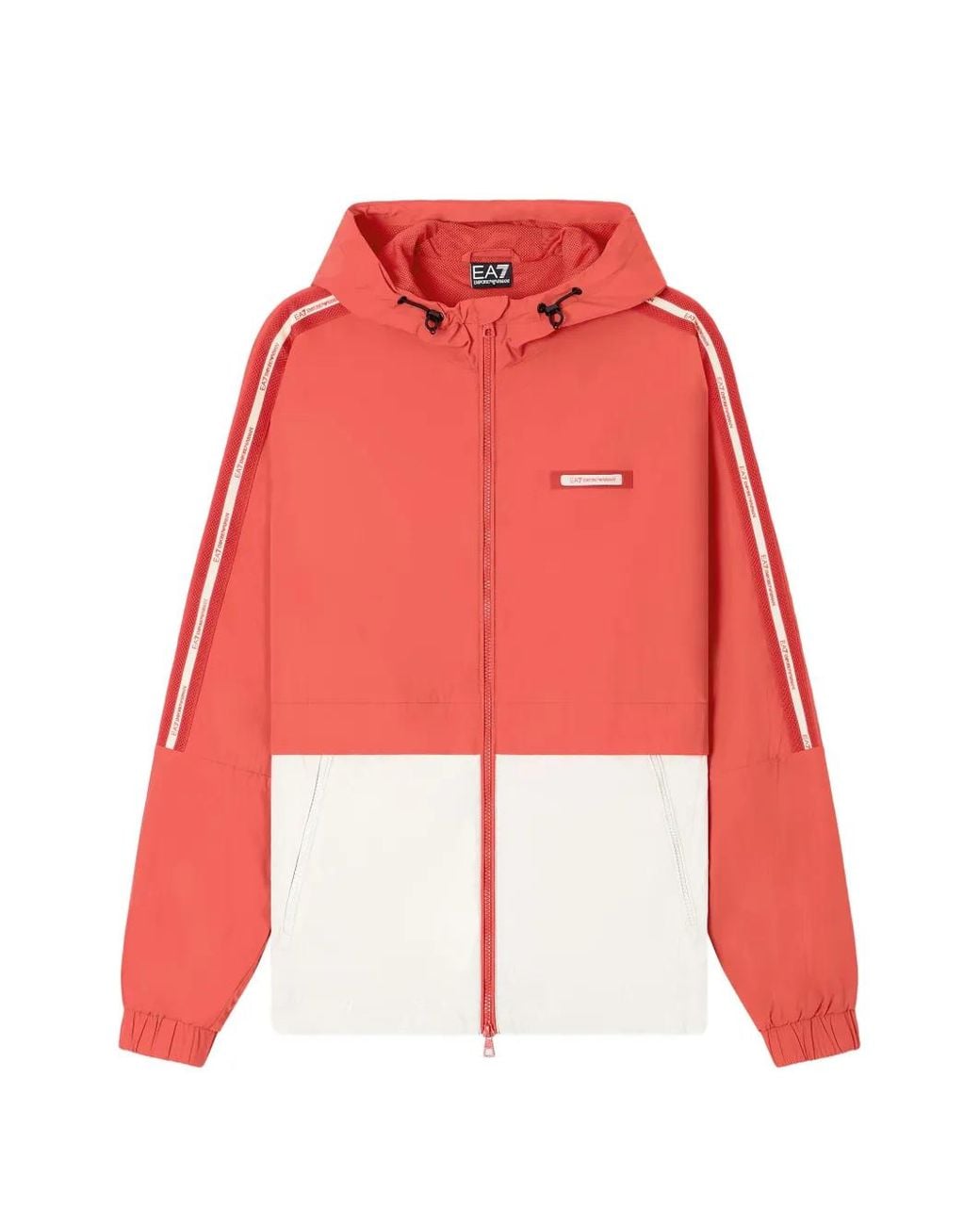 EA7 Red Veste Colour Block À Bande Logo for men