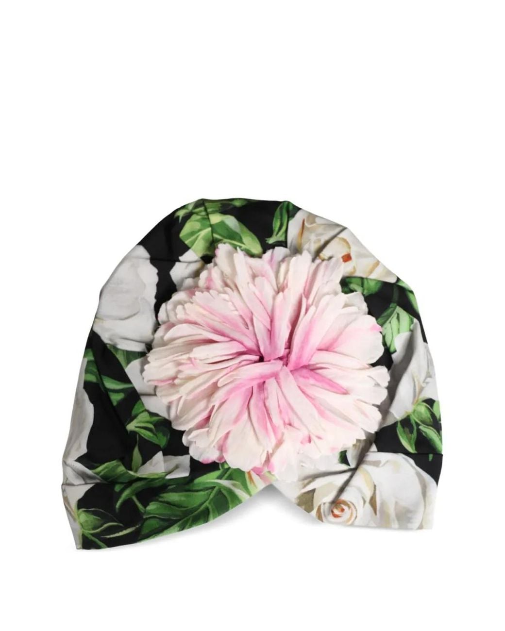 Dolce & Gabbana Green Floral-Print Hat