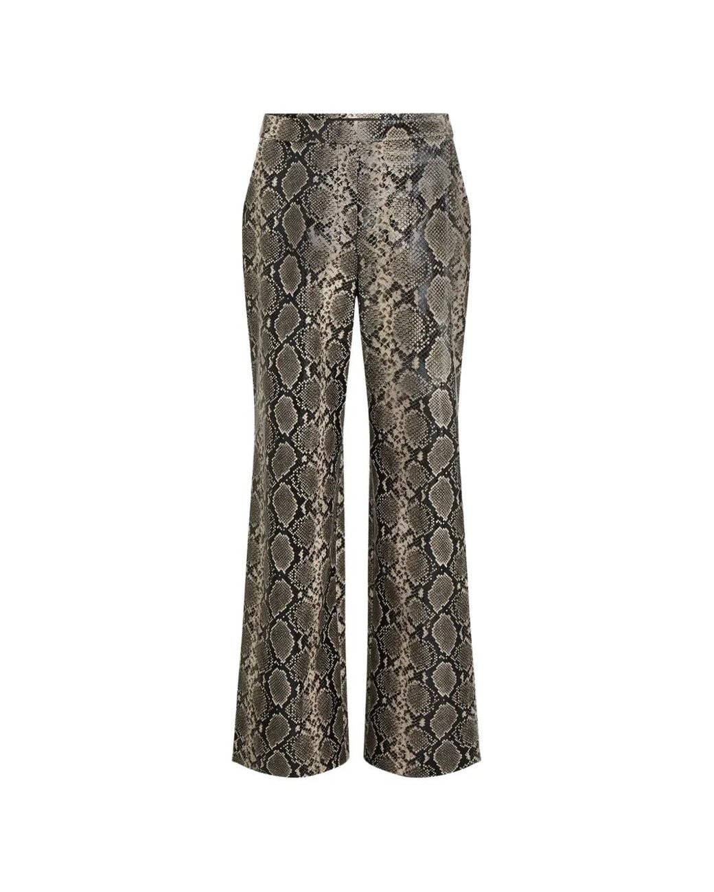 Karl Lagerfeld Gray Pantalon Évasé À Effet Python