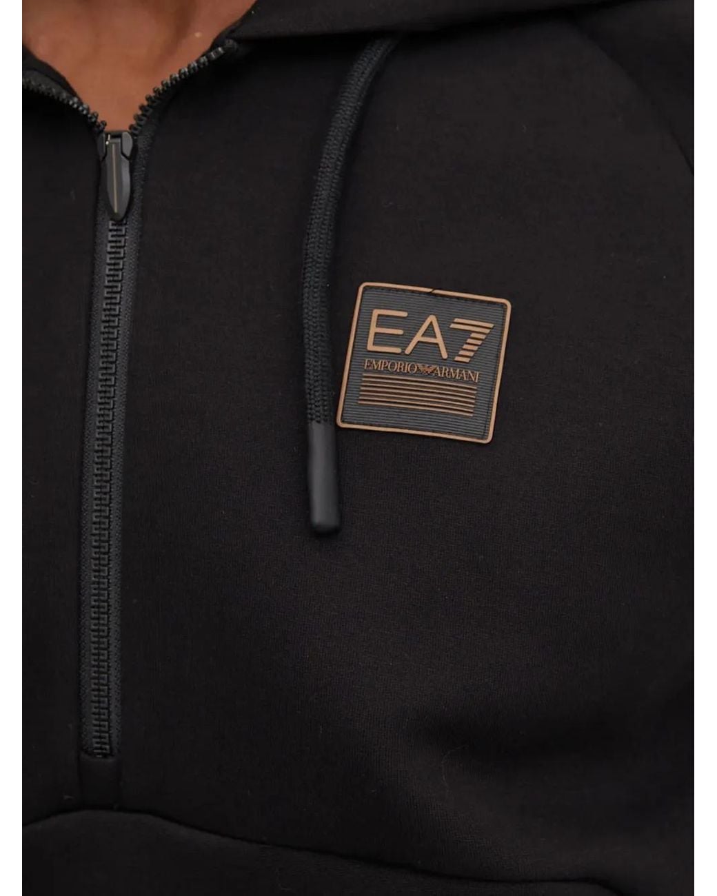 EA7 Hoodie Mit Logo-Patch in Black für Herren