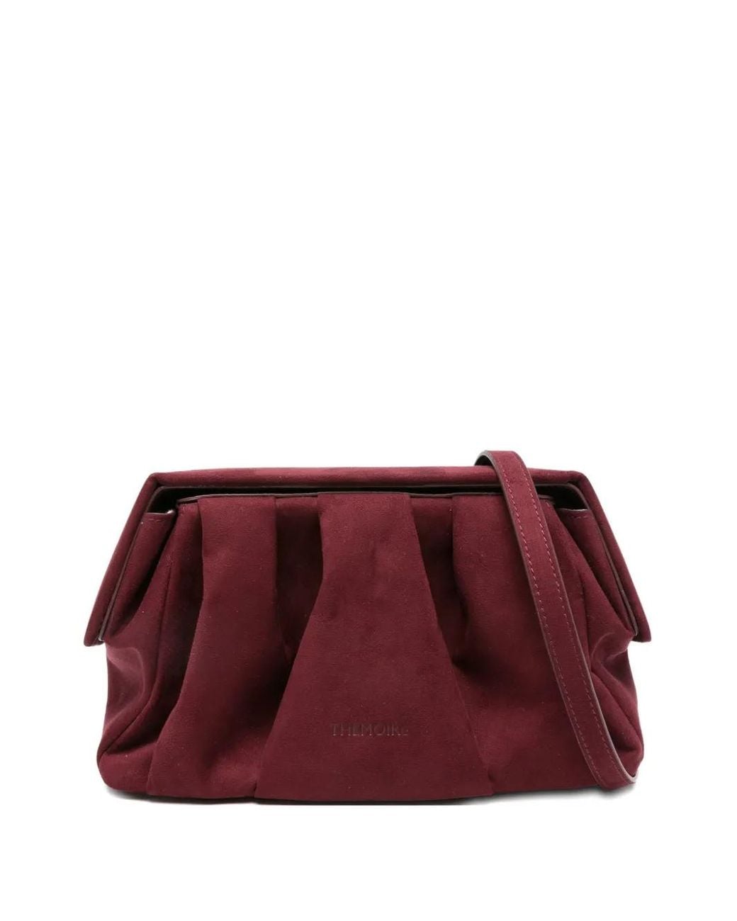 THEMOIRÈ Purple Gathered-Detail Clutch