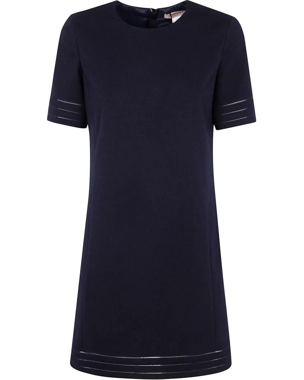 Twinset Blue Short-Sleeved Dress