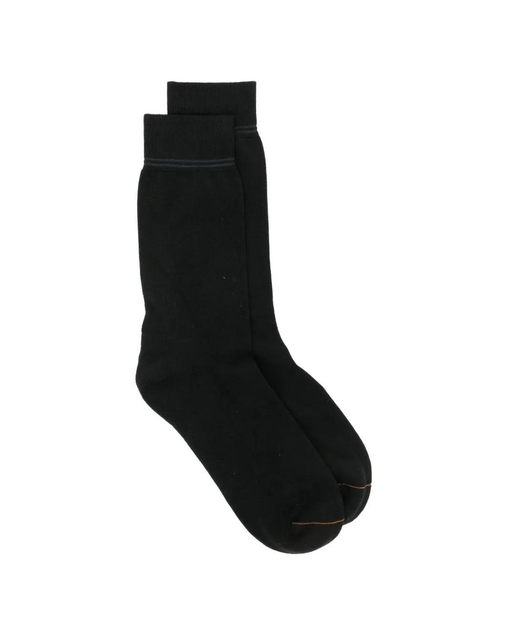 Zegna Black Ribbed-Trim Socks for men