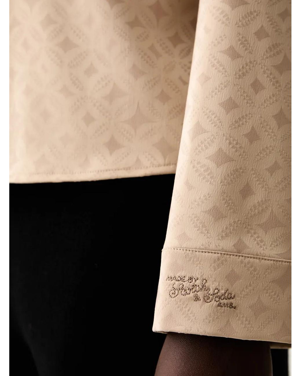 Scotch & Soda Natural Jacquard-Logo Long-Sleeve Shirt