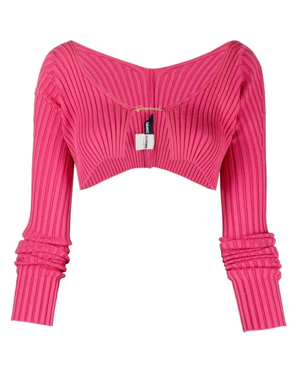Jacquemus Pink Knit Cardigan: La Maille Pralu