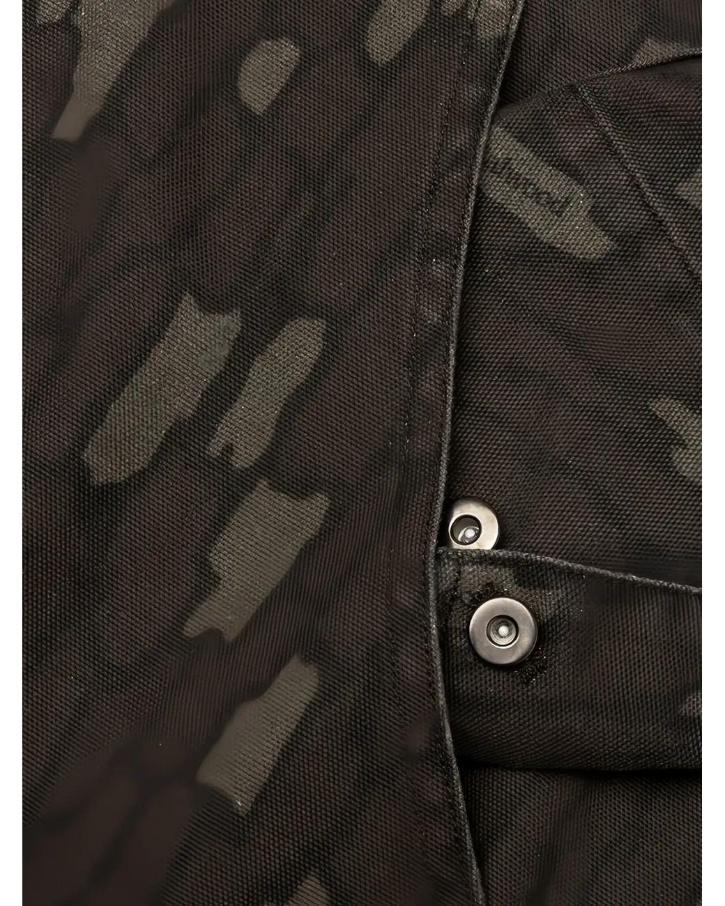 METALWOOD STUDIO Black Hoodie Zippé À Imprimé Camouflage for men