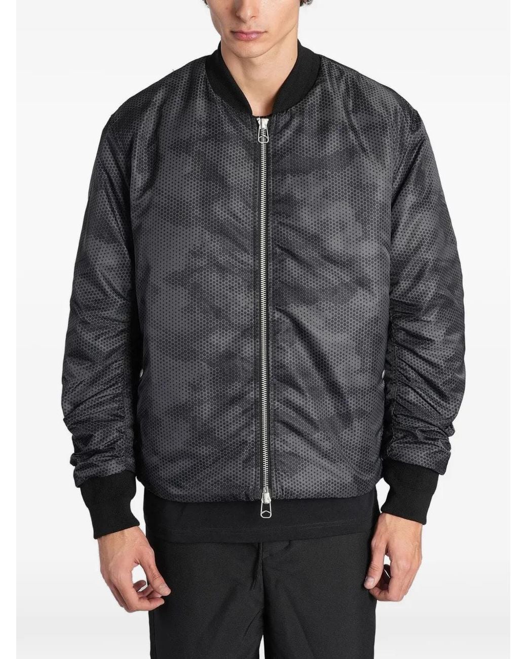 Peacemaker Oamc Gray Honeycomb-Print Jacket for men
