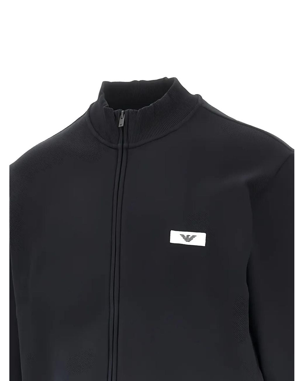 EA7 Blue Veste Zippée À Patch Logo for men