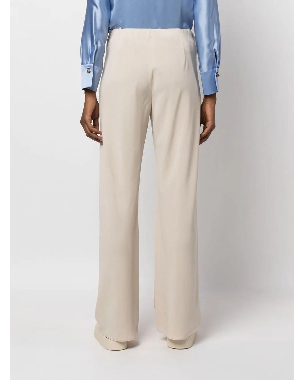 Vince Natural High-Waist Wide-Leg Trousers