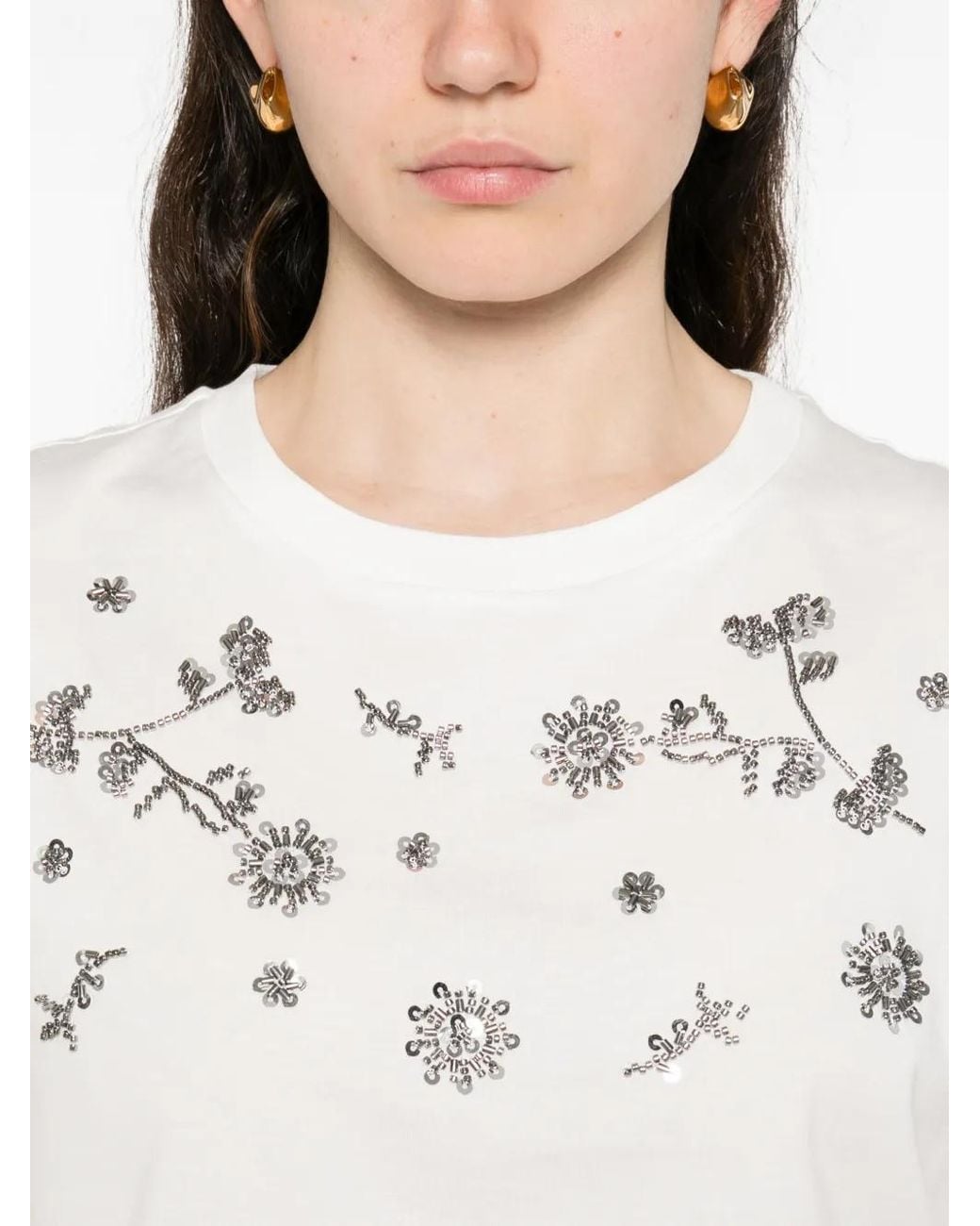 Weekend by Maxmara White Wkdagile Floral T-Shirt