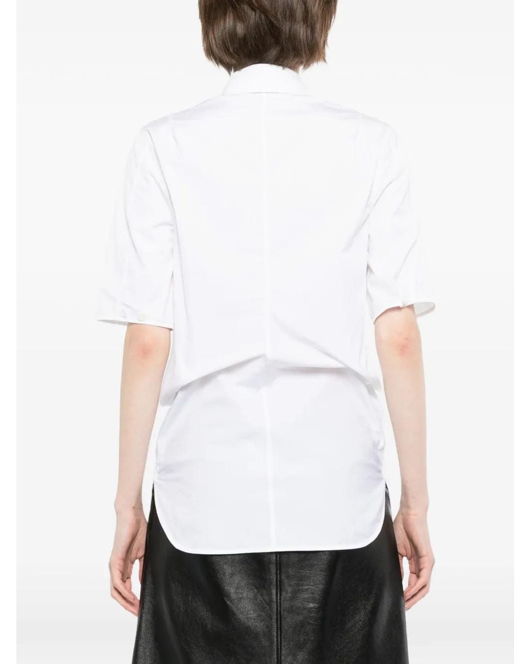 Jil Sander White Helles Popeline-Hemd
