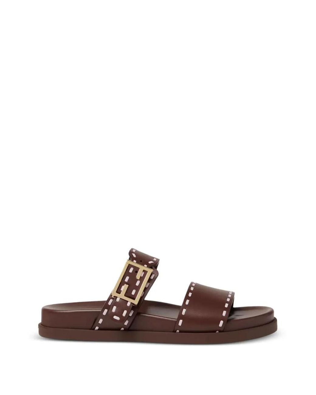 Fendi Brown Feel Slides