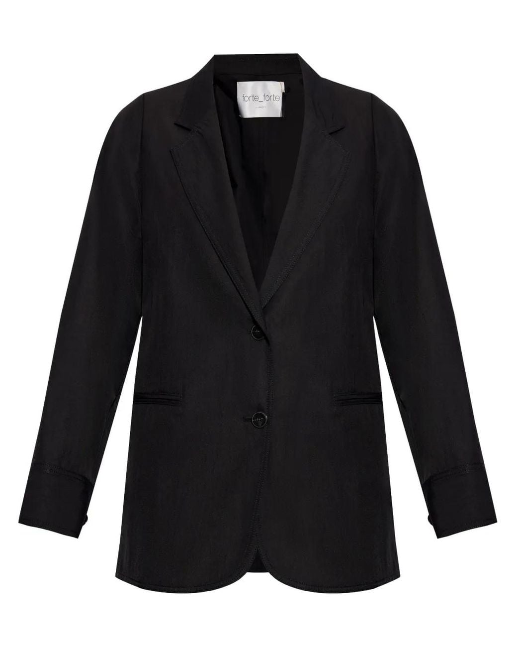 Forte_forte Black Single-Breasted Jacket