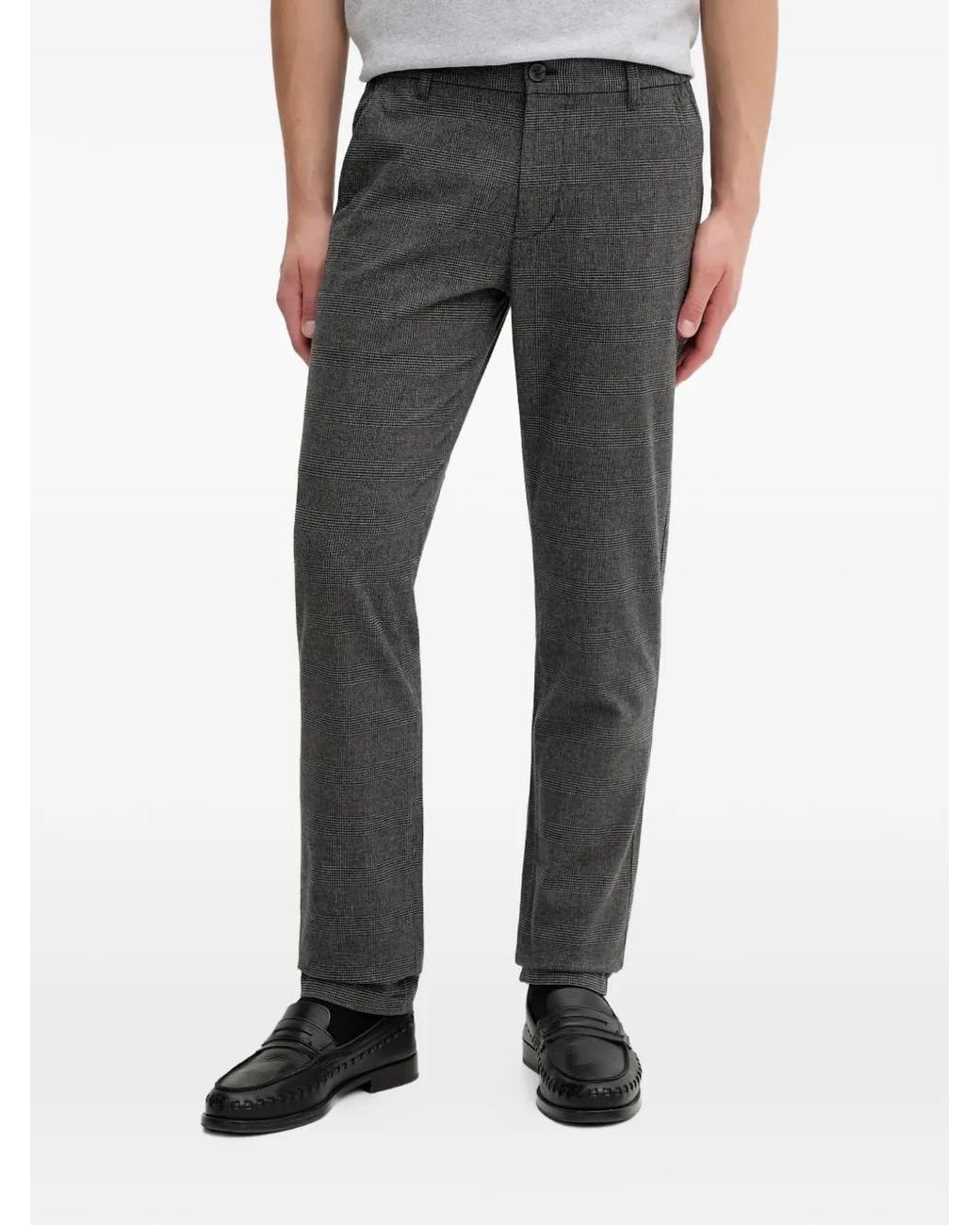 Marc O' Polo Black Check Trousers for men