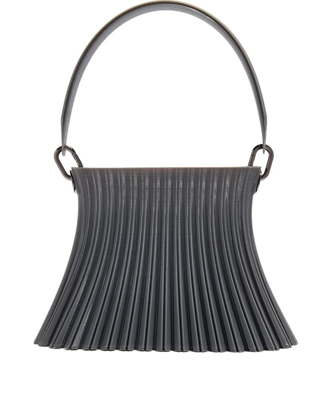Touchless Black Pleated Shoulder Bag