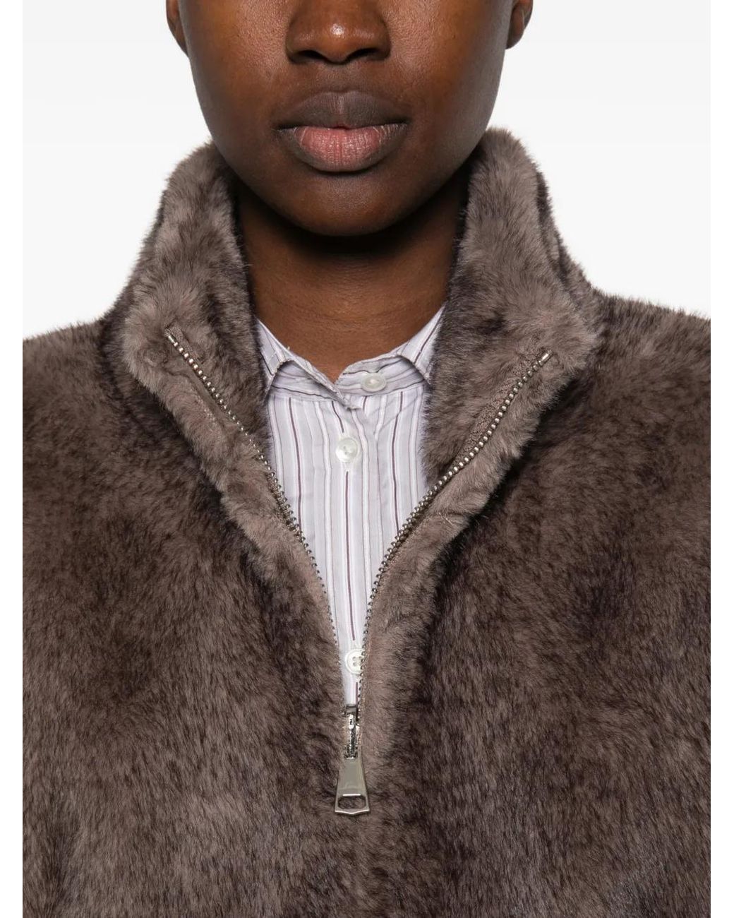 Chaleco Reversible De Pelo Artificial ZOE Paris de color Brown
