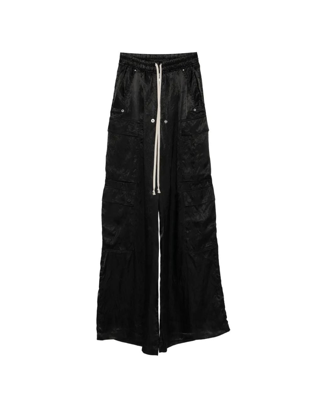 Rick Owens Black Cargobelas Drawstring Trousers