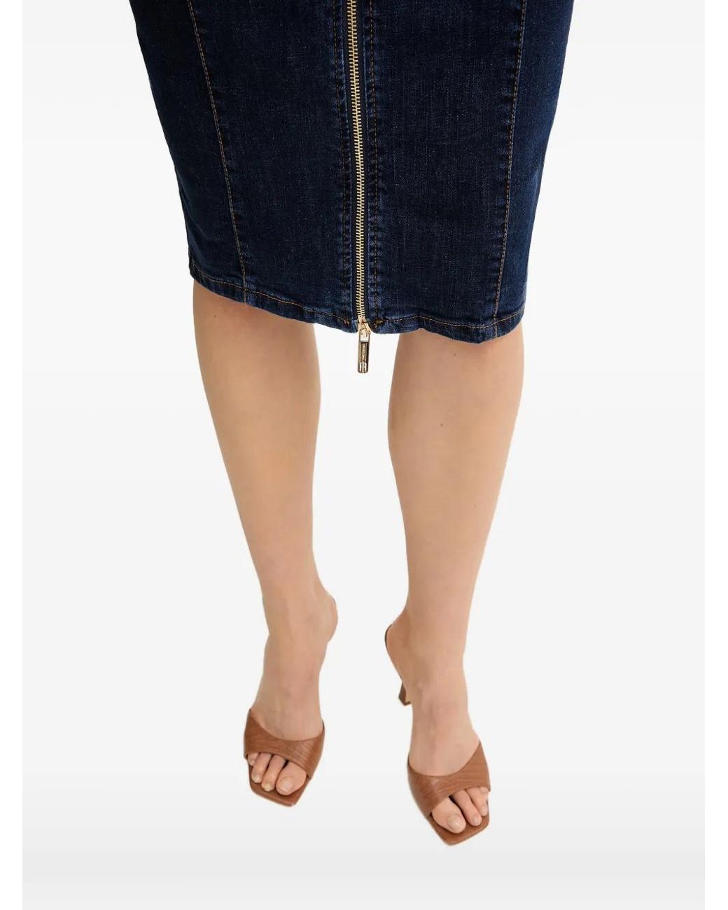 Fracomina Blue Midikleid mit Reißverschluss