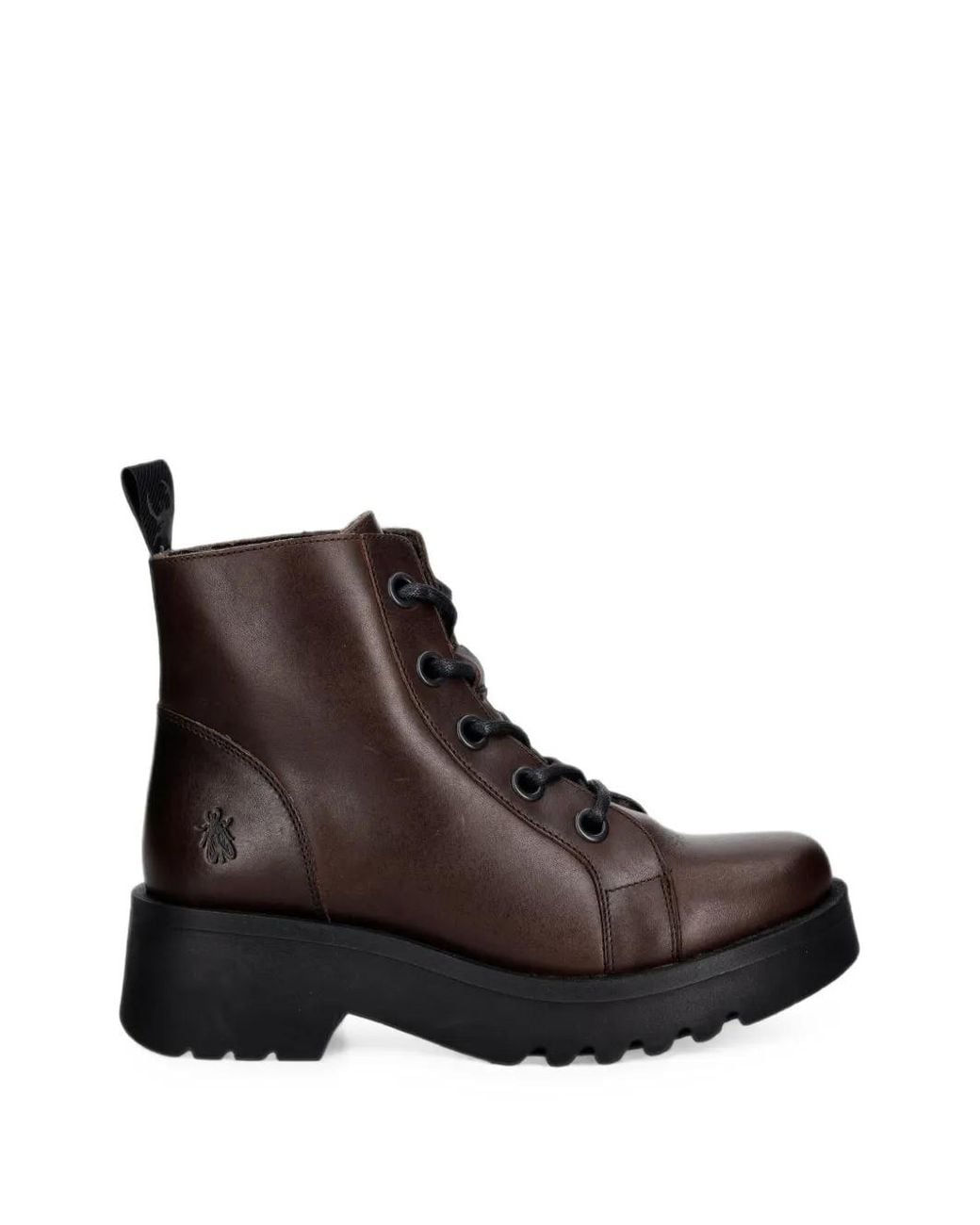 Fly London Brown Lace-Up Ankle Boots