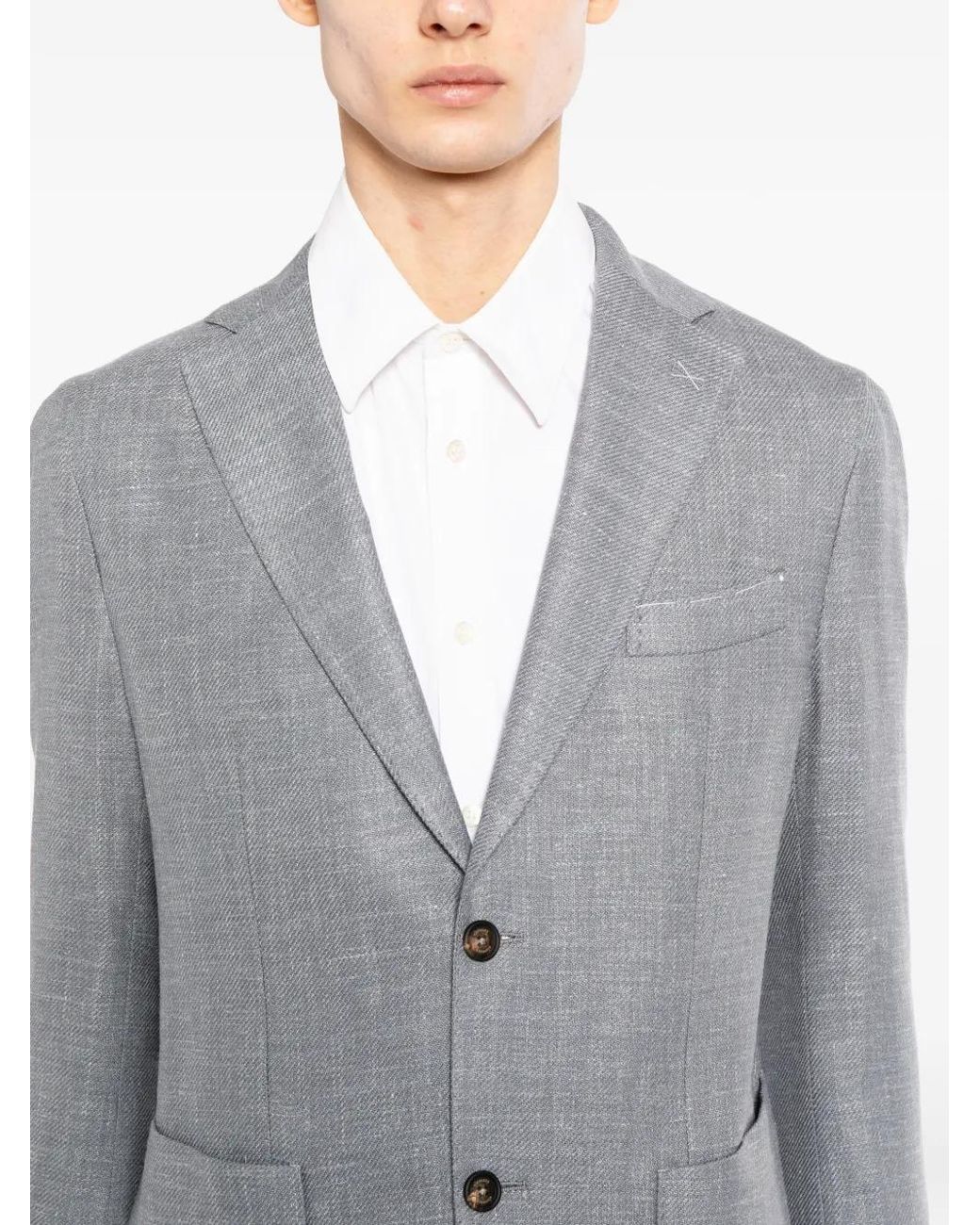 Eleventy Gray Patch-Pocket Jacket for men