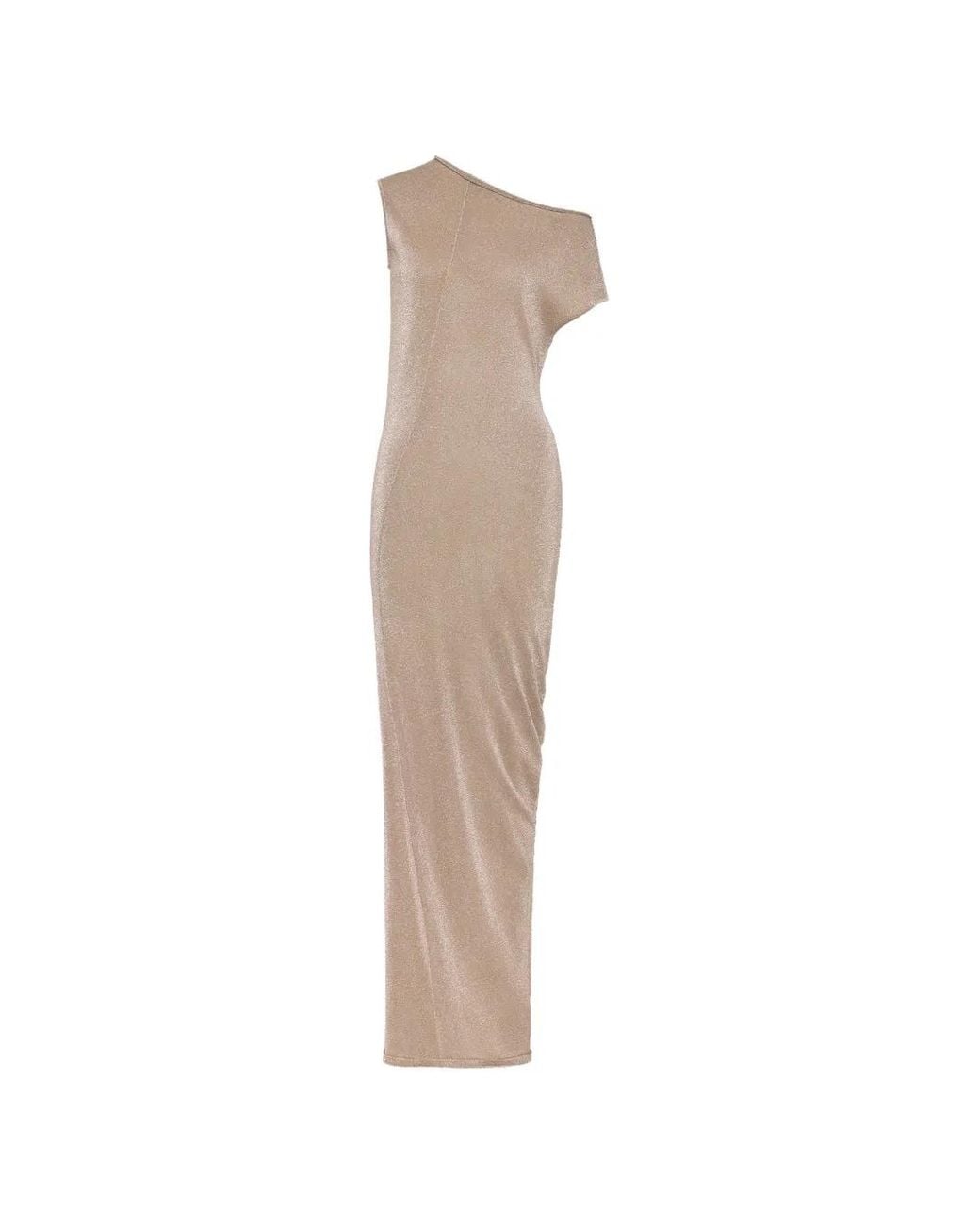 Maison Margiela White Metallic Knit Maxi Dress